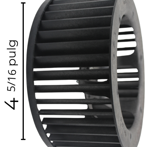 Turbina Condensador Modelo MAPS1411H Largo 4 5/16 Ancho 9 13/16 Flecha 1/4 - 12100103A00062-1