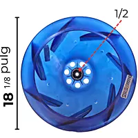 Turbina Evaporador Largo 4 3/8 Ancho 18 1/8 Flecha 1/2 - 12100103000040