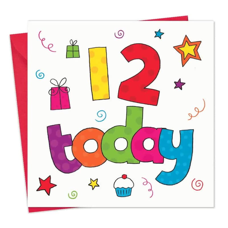 Twelve Bubblicious Birthday card