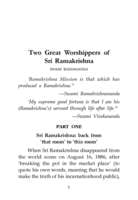 Two Great Worshippers of Sri Ramakrishna Two Great Worshippers of Sri Ramakrishna