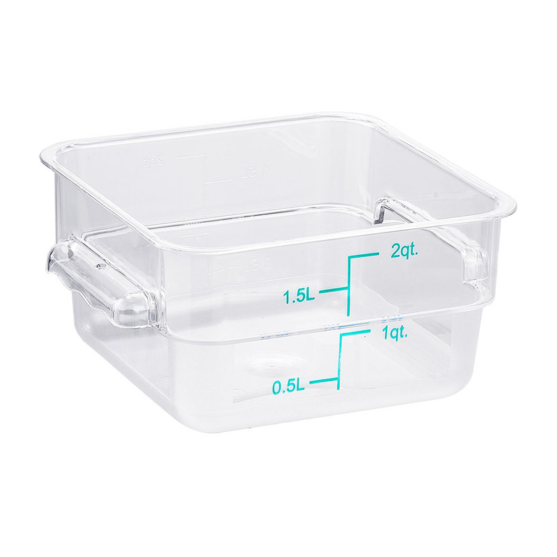 Contenedor cuadrado policarbonato transparente 2 Litros