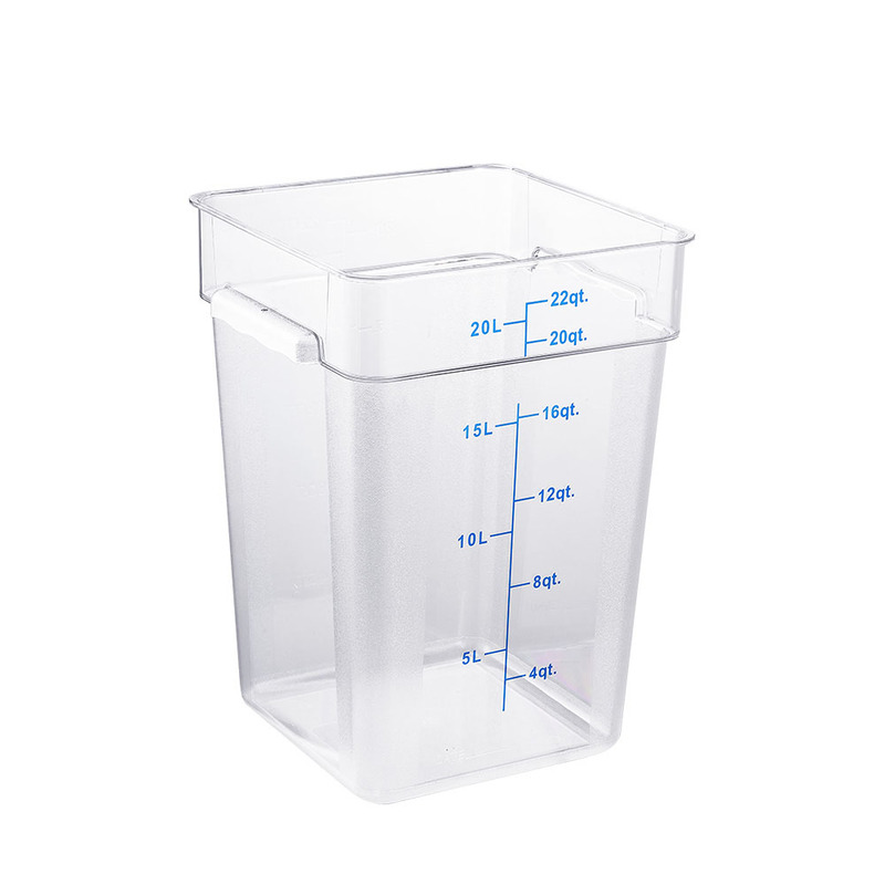 Contenedor cuadrado policarbonato transparente 22 Litros