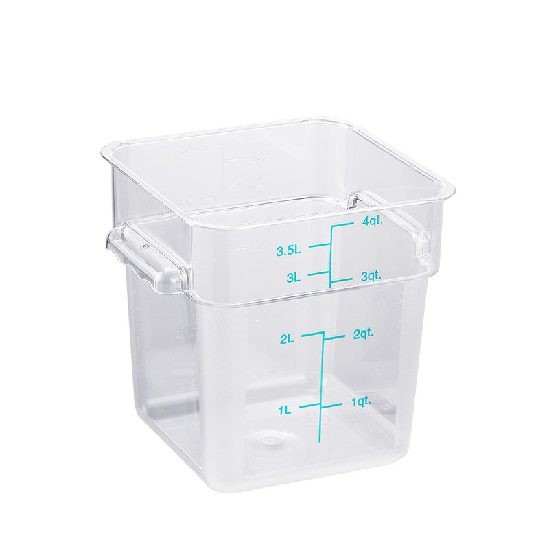 Contenedor cuadrado policarbonato transparente 4 Litros