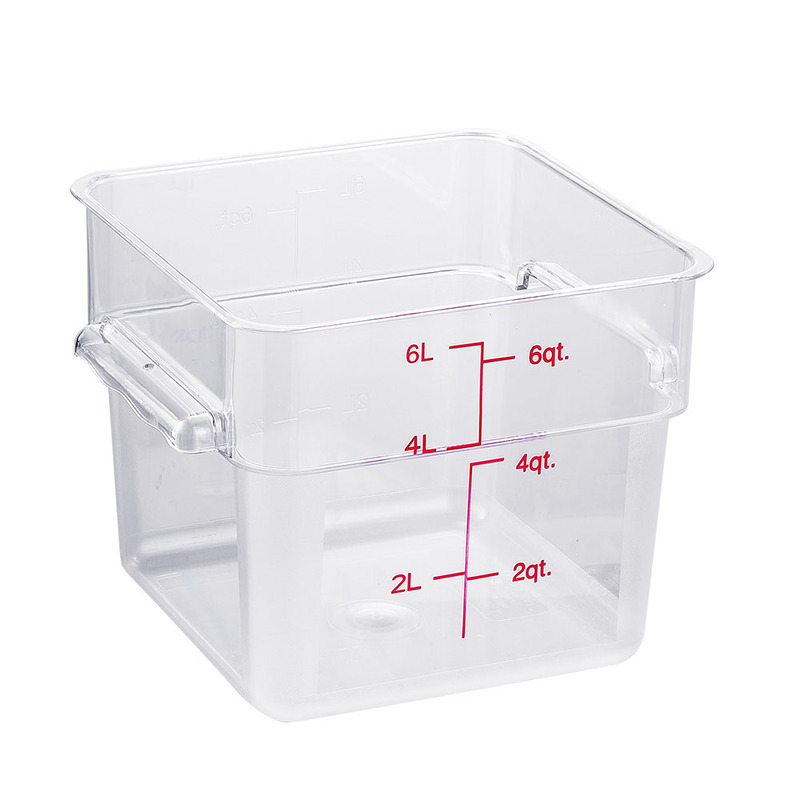 Contenedor cuadrado policarbonato transparente 6 Litros