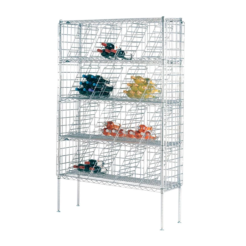 Rack para vinos acero inoxidable 122 mm de frente U-RC-INOX-122
