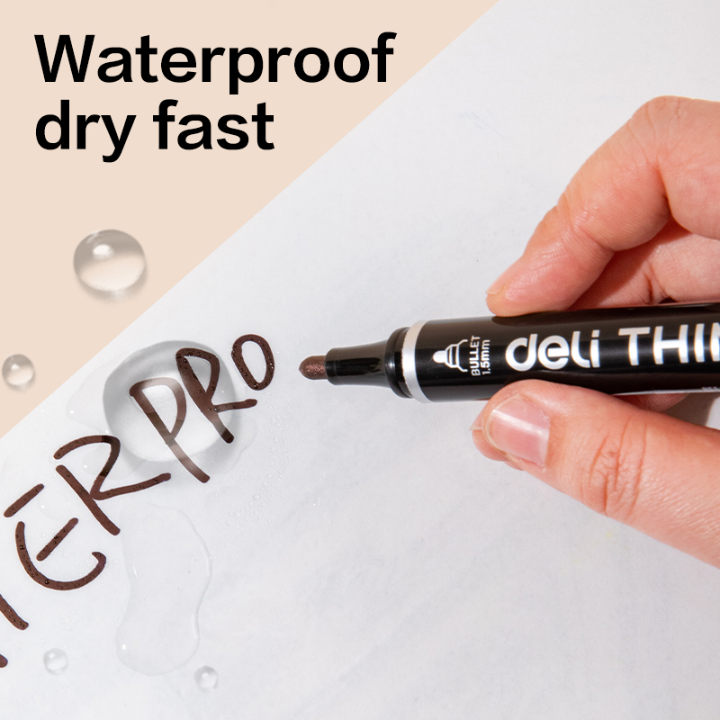 DELI U10020 PERMANENT MARKER BLACK BULL