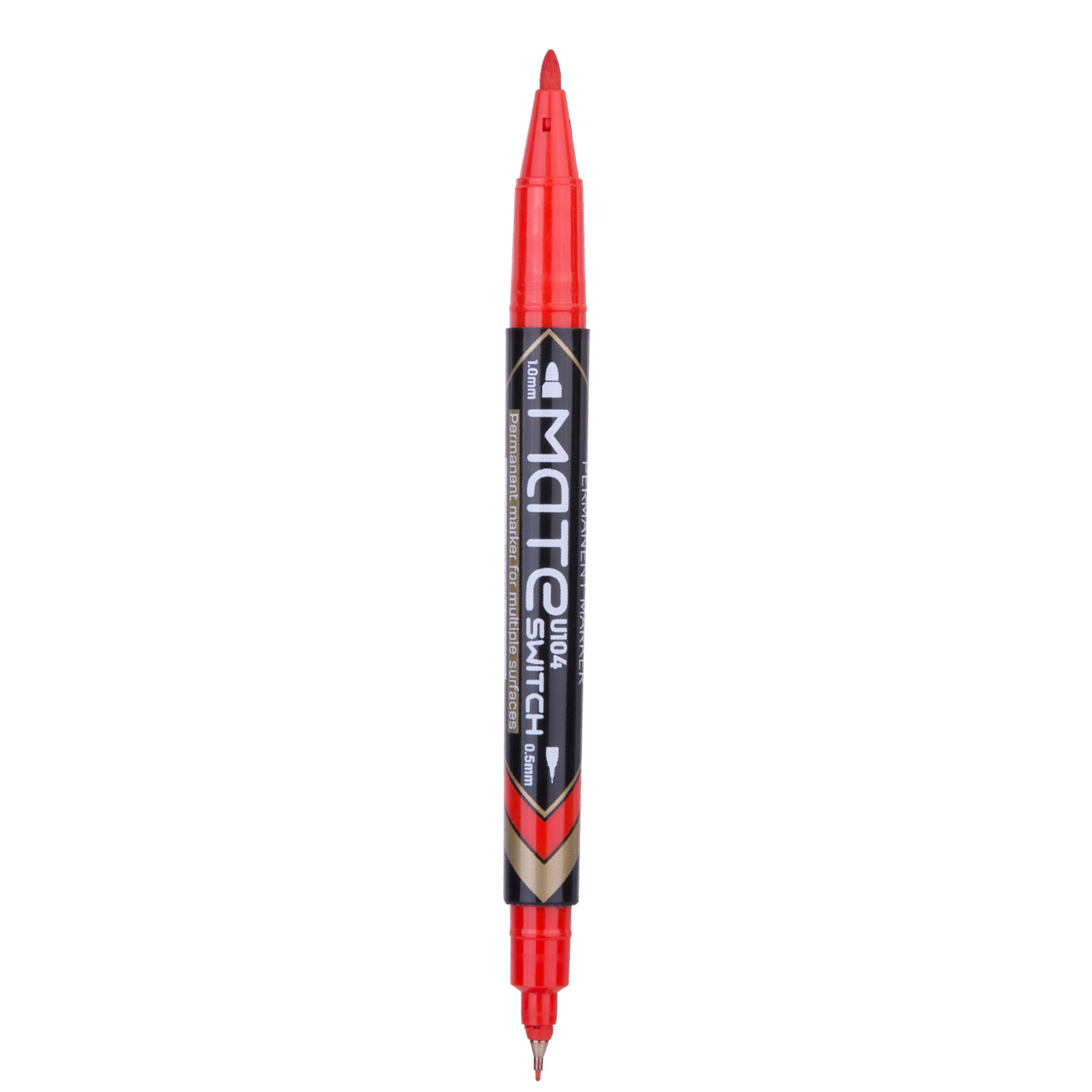 DELI U10440 MATE TWIN-TIP PERM MARKER RED