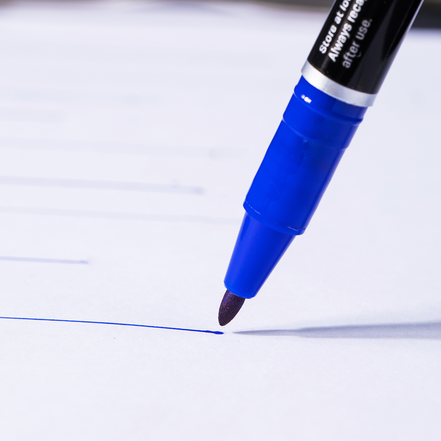 DELI U211 PERM DOUBLE-TIP MARKER BLUE