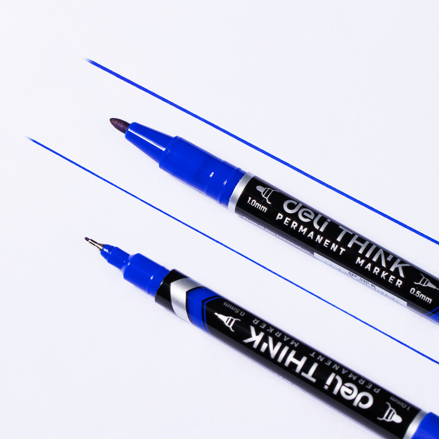 DELI U211 PERM DOUBLE-TIP MARKER BLUE