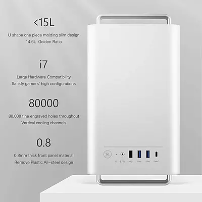 U320 ATX Cabinet With Micro SMPS ULTRA  Meash Pannel White