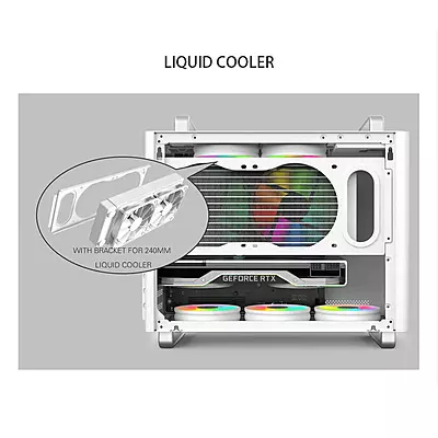 U320 ATX Cabinet With Micro SMPS ULTRA  Meash Pannel White