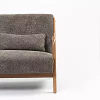 Leo 2-Seater Fabric Sofa Grey