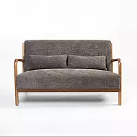Leo 2-Seater Fabric Sofa Grey