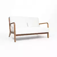 Leo 2 Seater Sofa White Bucle