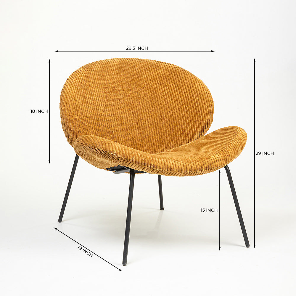 Scoop Lounge Chair Mustard