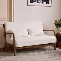 Leo 2 Seater Sofa White Bucle