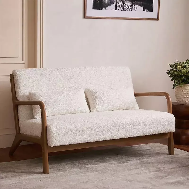 Leo 2 Seater Sofa White Bucle