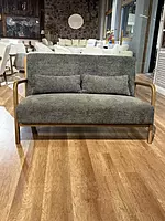 Leo 2-Seater Fabric Sofa Grey
