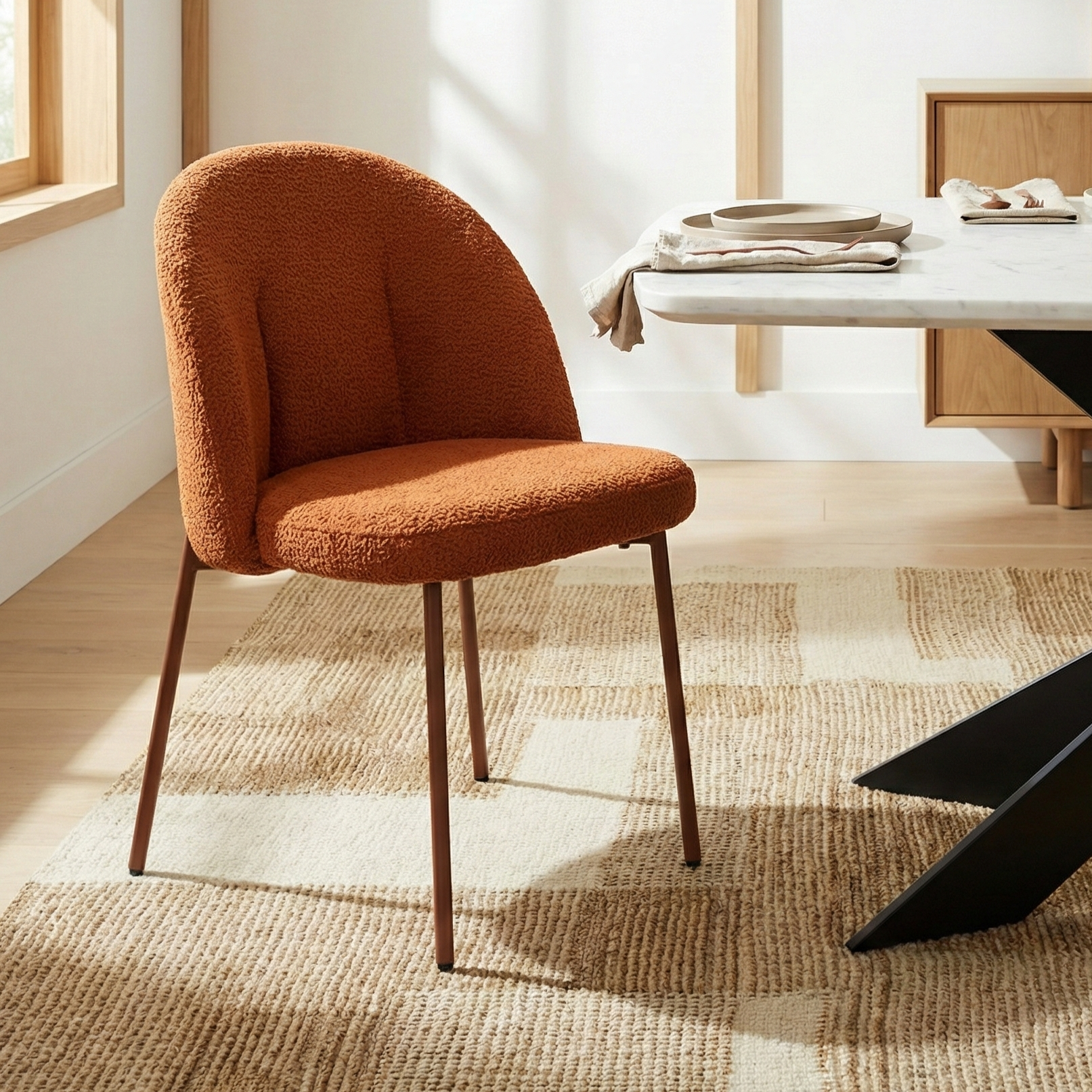 Lisbon Dining Chair Rust Red