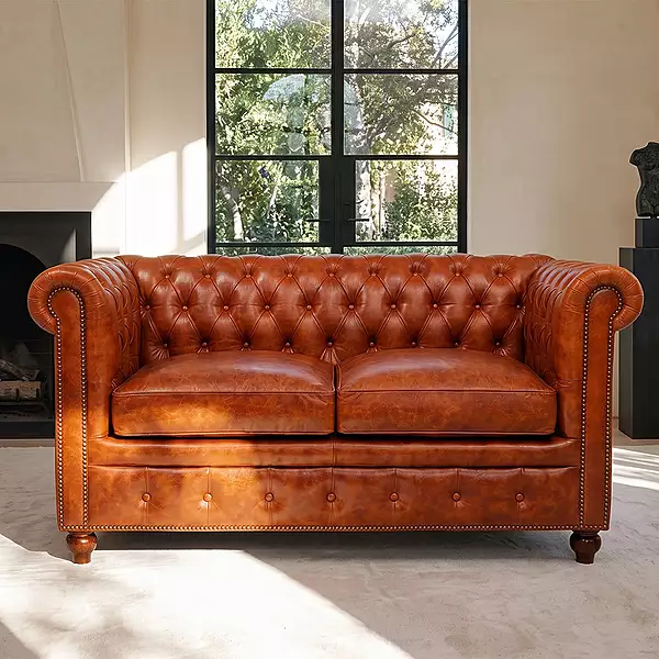 Chester 2 Seater Cognac Leather Sofa