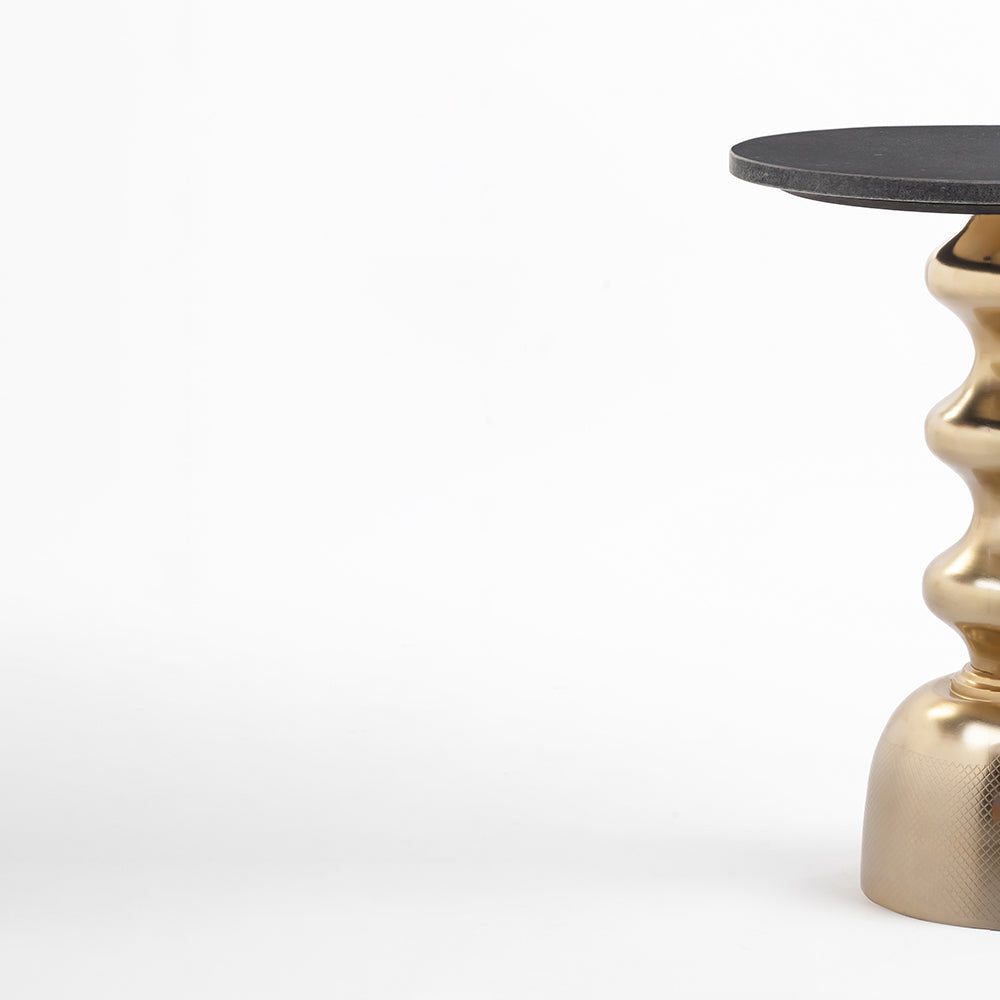 Aura Side Table Brass Finish