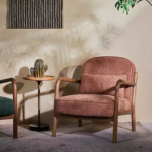 Leo Armchair Dusty Rose Brown