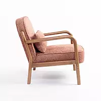 Leo Armchair Dusty Rose Brown