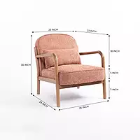 Leo Armchair Dusty Rose Brown