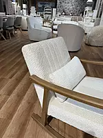 Taal Wooden Rocking Chair White Bucle