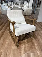 Taal Wooden Rocking Chair White Bucle