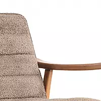 Sula Wooden Armchair Grey Bucle