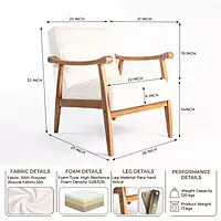 Sula Wooden Armchair White