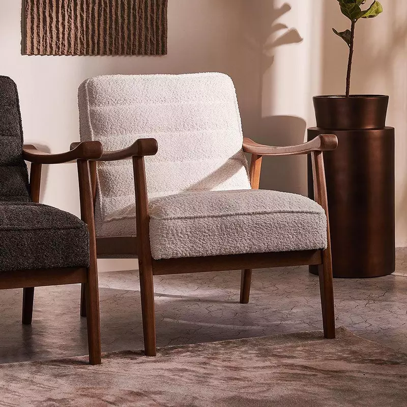 Sula Wooden Armchair White