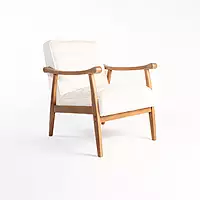 Sula Wooden Armchair White