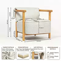 Luxo Parawood Armchair Light Grey
