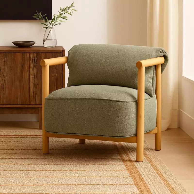 Luxo Parawood Armchair Sage Green