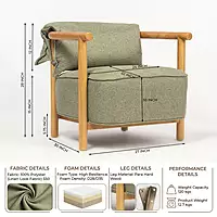 Luxo Parawood Armchair Sage Green