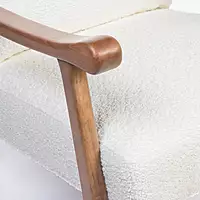 Taal Wooden Rocking Chair White Bucle