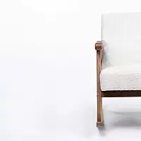 Taal Wooden Rocking Chair White Bucle