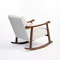 Taal Wooden Rocking Chair White Bucle