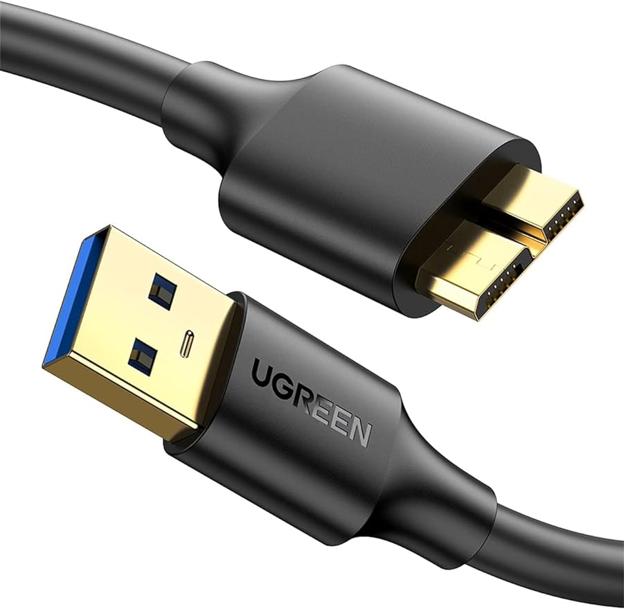 UGREEN USB-A 3.0 to Micro USB 3.0 Male Cable 0.5m Black
