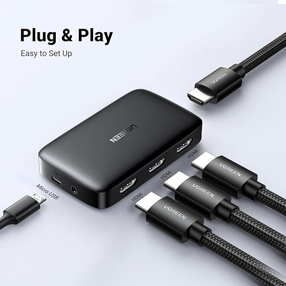 UGREEN HDMI Switch 3 In 1 Out - CM598 UGREEN HDMI Switch 3 In 1 Out - CM598