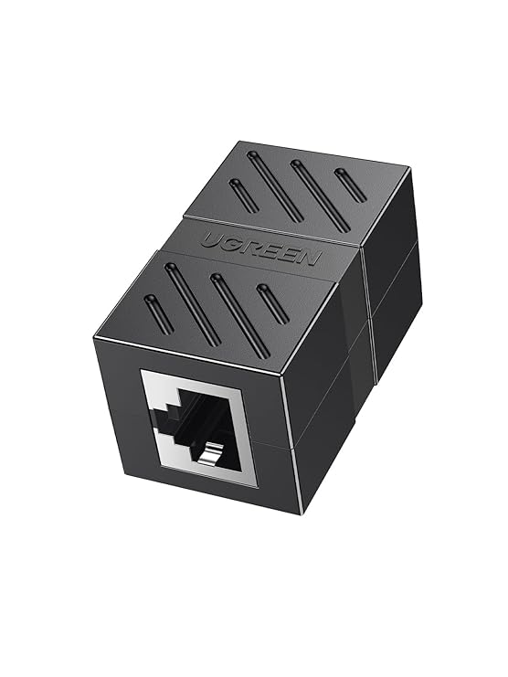UGREEN RJ45 Network Keystone Jack Inline Coupler Female to Female 1pcs Black - NW114 UGREEN RJ45 Network Keystone Jack Inline Coupler Female to Female 1pcs Black - NW114