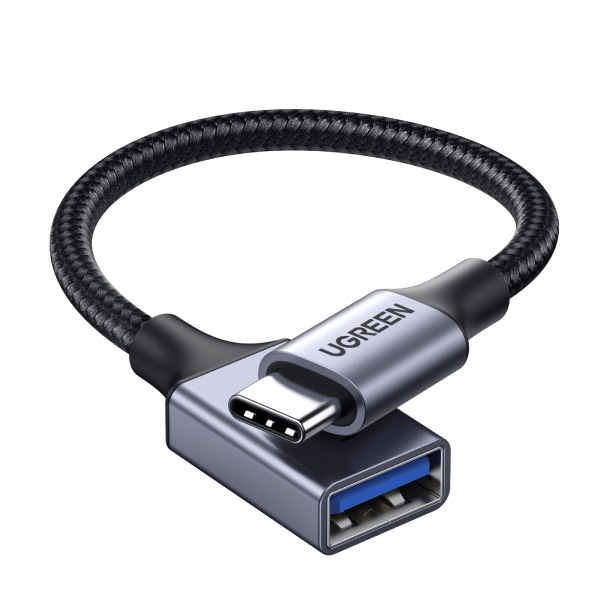 UGREEN USB-C to USB 3.0 A Adapter Cable with Lanyard (Space Gray)