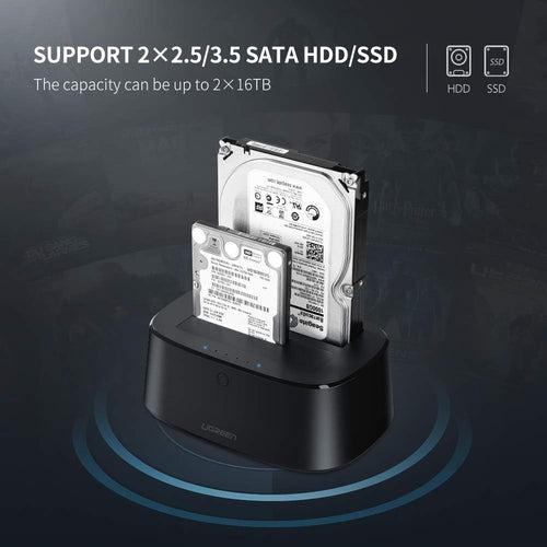 UGREEN USB 3.0 Dual Bay SATA Hard Drive Docking Station - CM198 UGREEN USB 3.0 Dual Bay SATA Hard Drive Docking Station - CM198