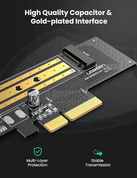 UGREEN M.2 NVME to PCI-E3.0 Express Card with M.2 SATA - CM302