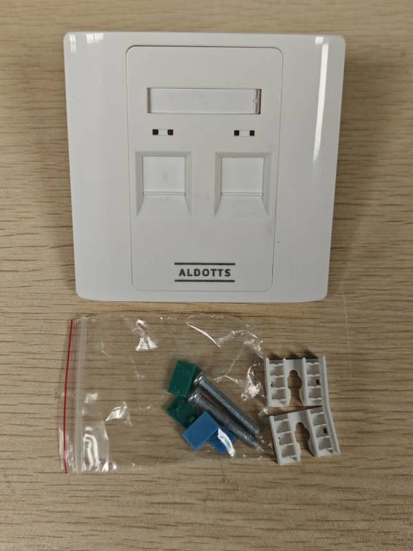 Cat 6 UTP Face Plates - 2 Ports (Fully Loaded)