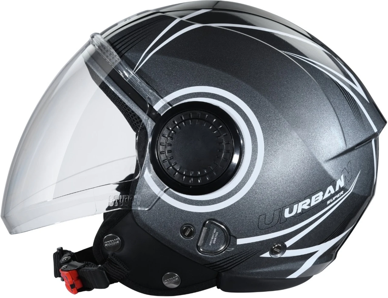 STUDDS URBAN SUPER D1 MATT GUN GREY N6 WHITE C/V (L)