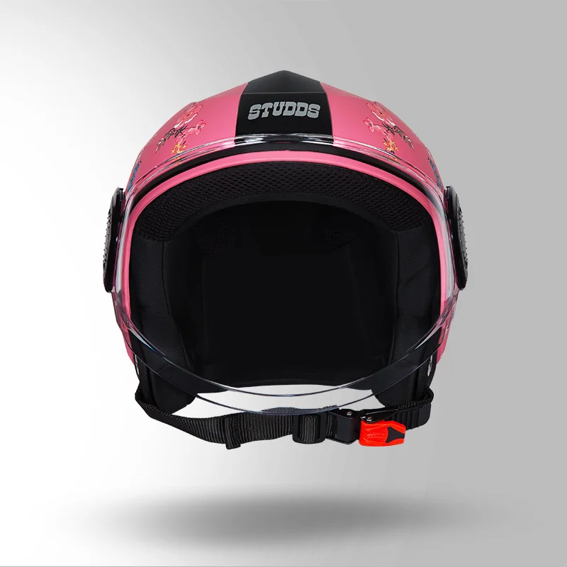 STUDDS URBAN SUPER D2 MATT PINK WITH FLOWER C/V (L)