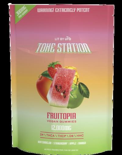 URB X TOKE STATION FRUITOPIA VEGAN GUMMIES D9+THCA+THCP+D8+HHC 300MG 40CT